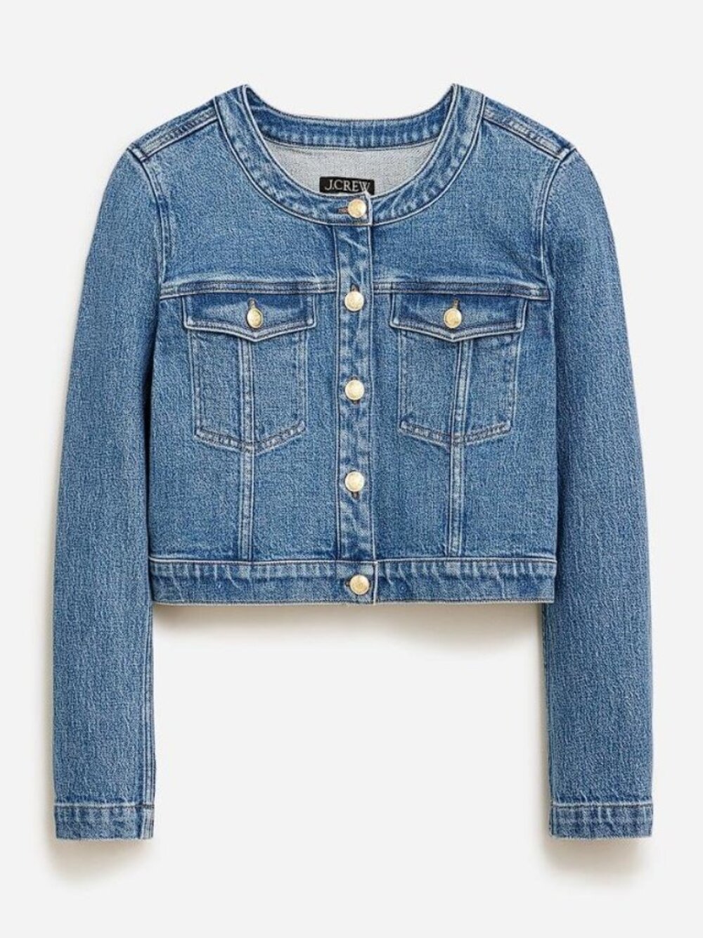 J.CREW Women's Louisa Patch-Pocket Lady Jacket In Denim Size 4